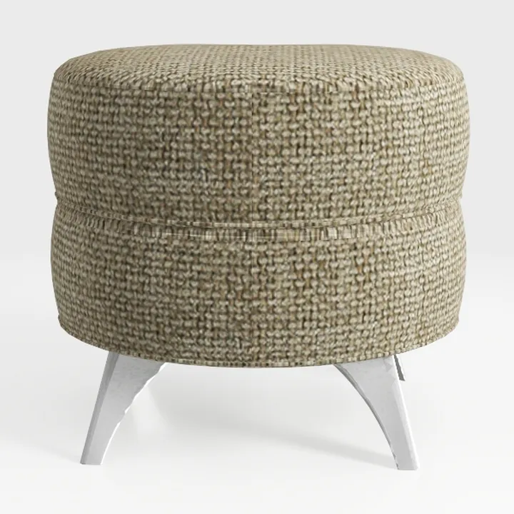 12.5 in. Gray and Black Low Back Metal Ottoman Sto