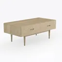 Roomfitters Mid Century Modern TV Stand for TVs Right 45 Degree View