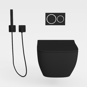 Homary Black Smart Toilet with Built-In Bidet
