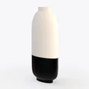 Premium Ceramic Vase, Minimalism Style White Vases Left 45 Degree View