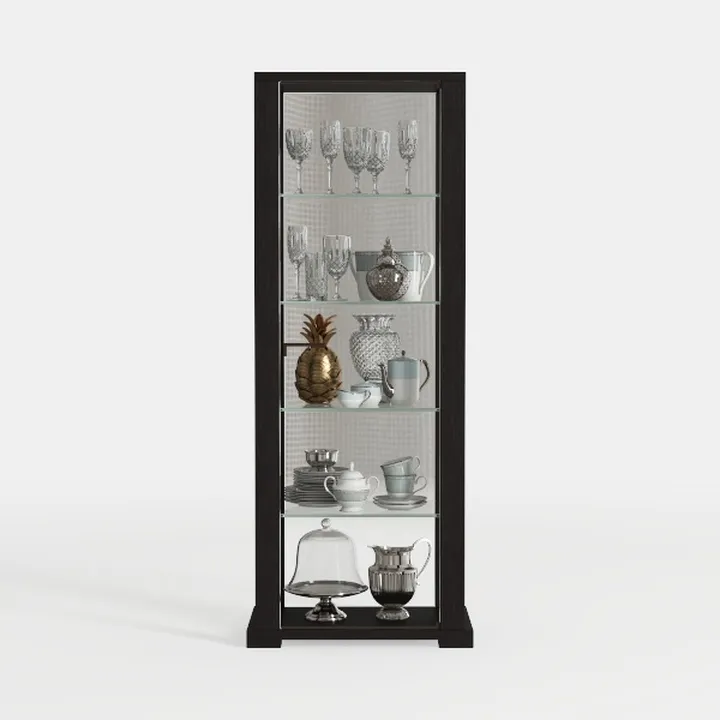 Tribesigns 5-Tier Black Bookshelf, 70.87-Inch Tall