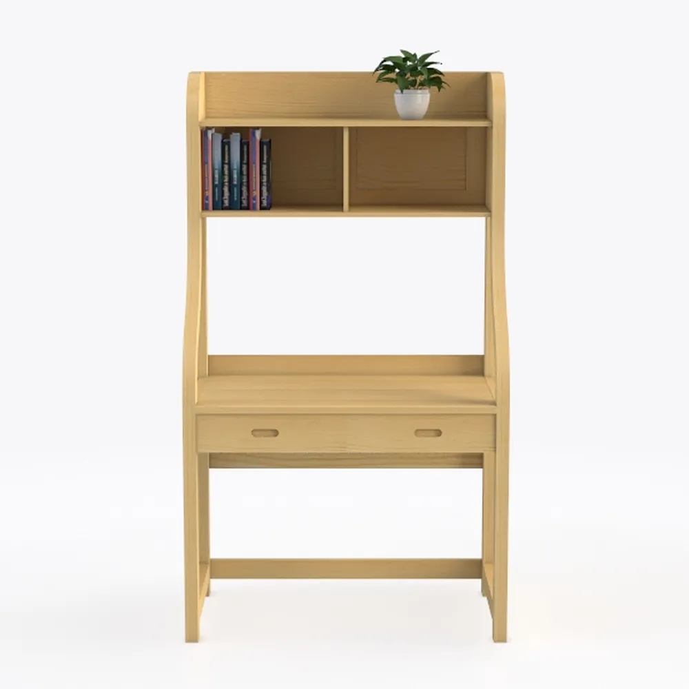 Modway Bixby Home Office Desk with Bookshelf in Oa