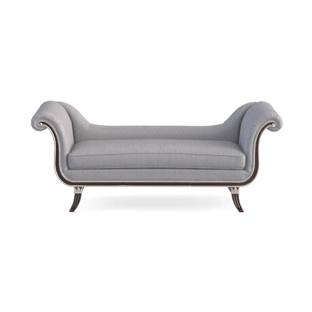 Xane Taupe Velvet Chaise Lounge