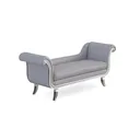 Xane Taupe Velvet Chaise Lounge Right 45 Degree View