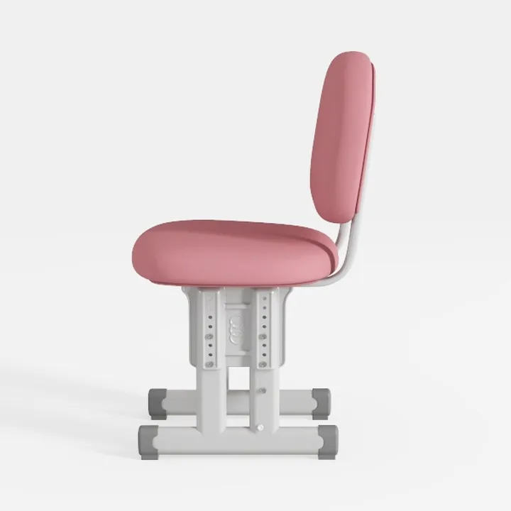 Modern Pink Fabric Adjustable Kids Office Chair 3D Model