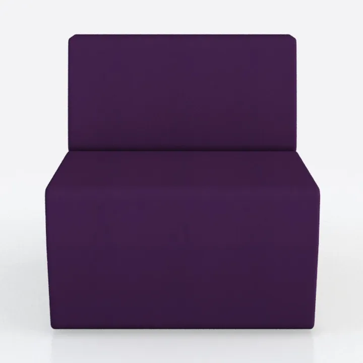 Elaine Plum Accent Pouf