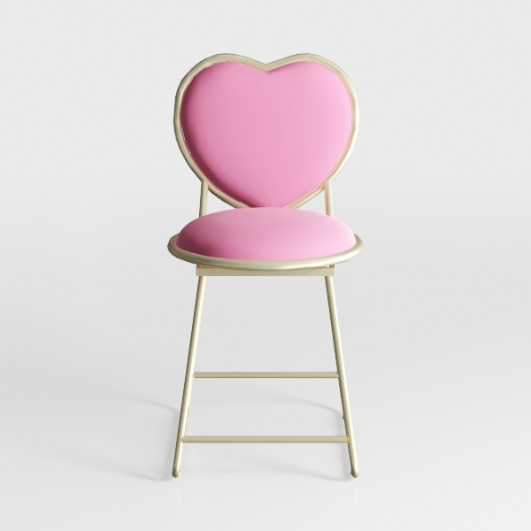 CeRaBuRET Velvet Cushion Metal Frame Dresser Seat,