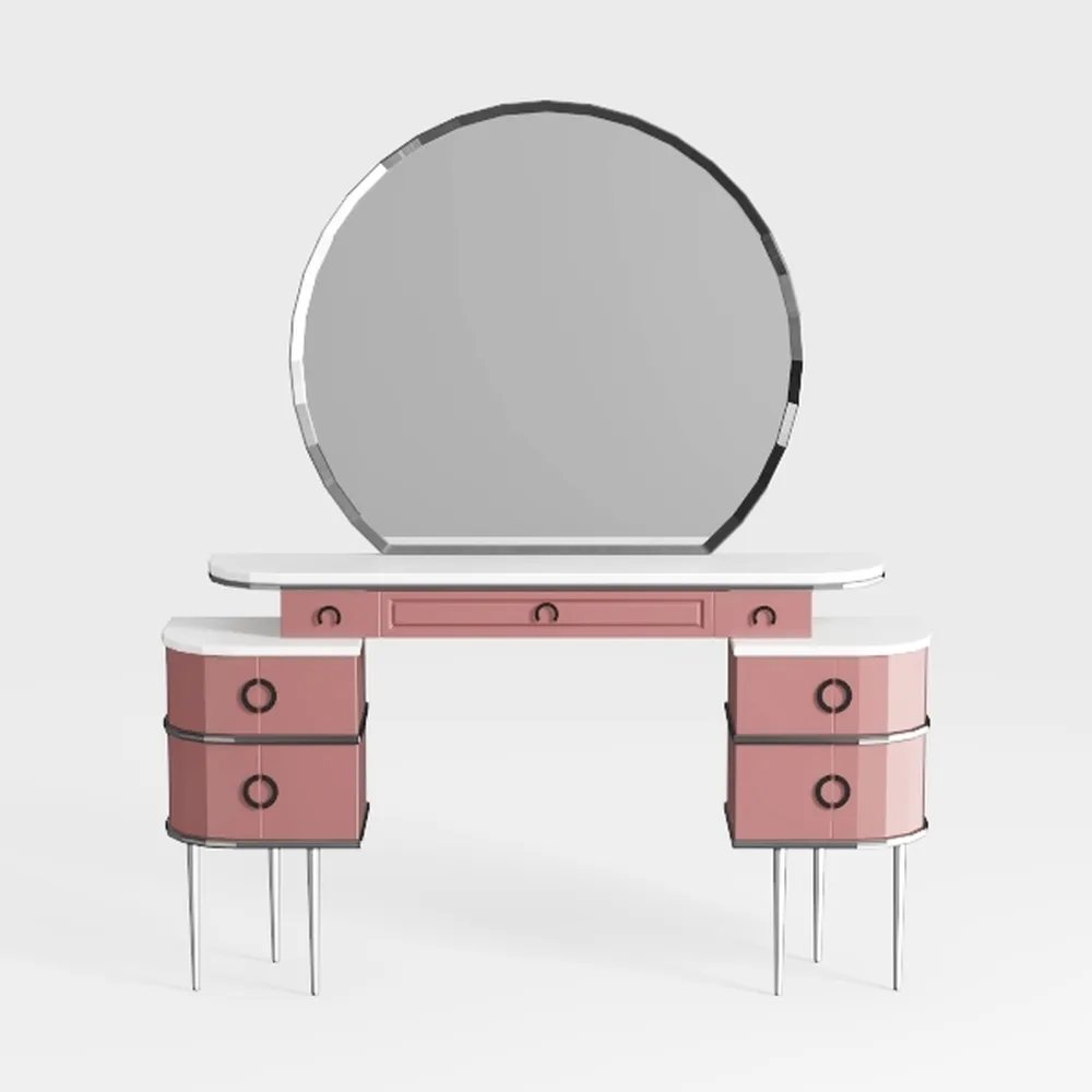 JCPQDWTD Tavolo da Trucco Bianco per Donne e Ragazze, da Parete con Specchio e Due cassetti, Tavolo da Trucco Galleggiante con Accessori per imballaggio, Dimensioni 95 cm, Ideale per Camera da Letto