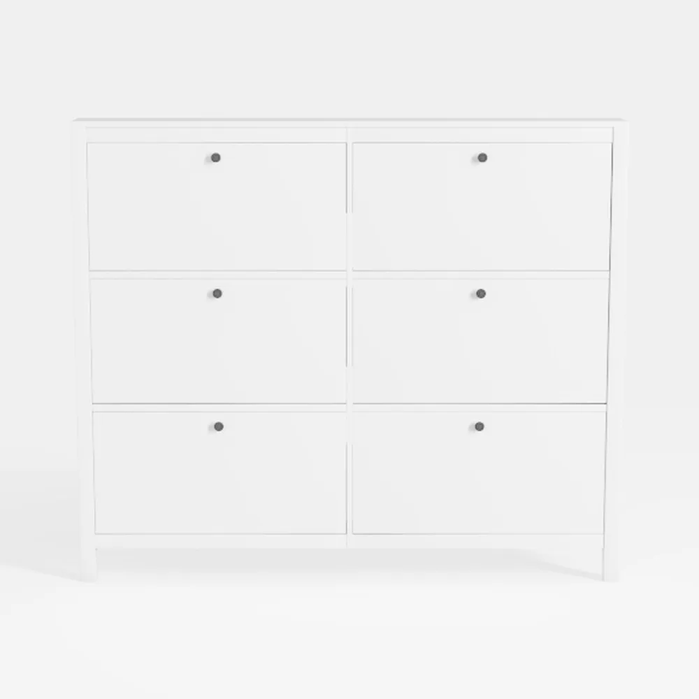 HOSTACK 6 Drawer Dresser, White Dresser for