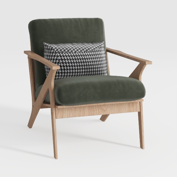 Mid Century Modern Accent Chair Upholstered Lounge