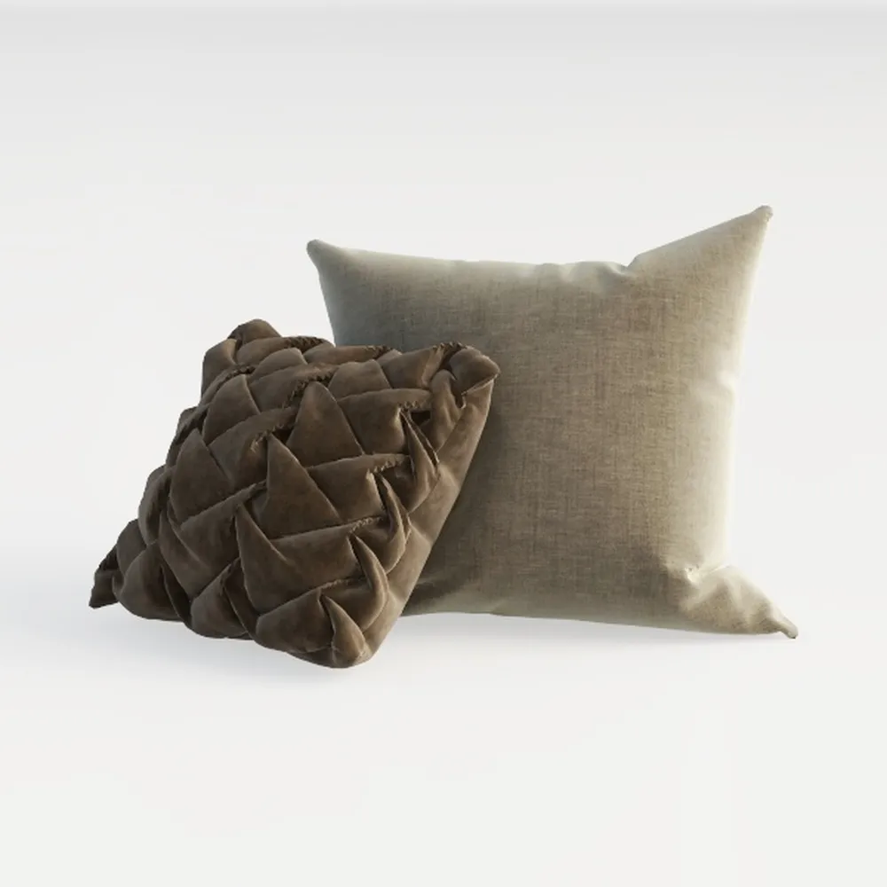 Anickal Set of 2 Beige Pillow Covers 18x18 Inch