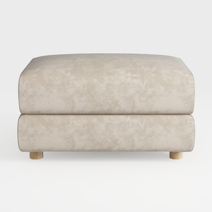 mikibama Chenille Upholstered Couches Ottoman-Warm Beige