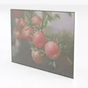 Vintage Apple Still Life Oil Painting Wall Art 3D Model Left 45 Degree View