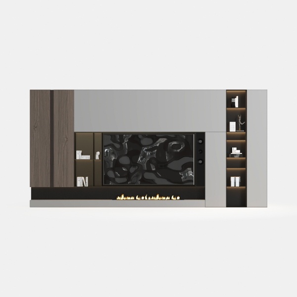 background wall with fireplace-Design on FIRE!