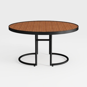 Tribesigns Black Round Coffee Table, 31.7" Modern