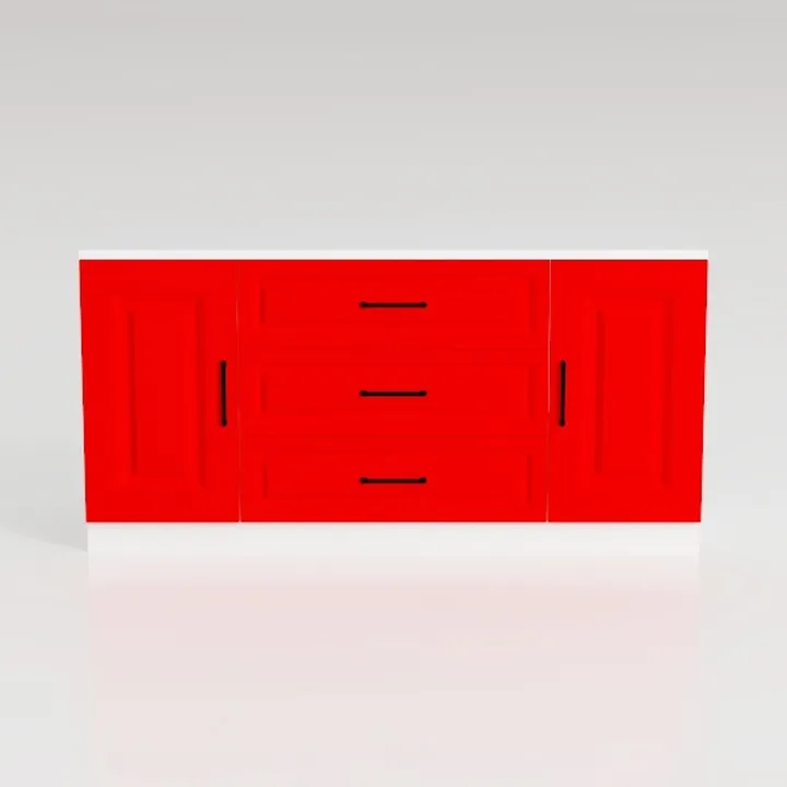 2 Mesh Door Metal Storage Cabinet for Bed Room