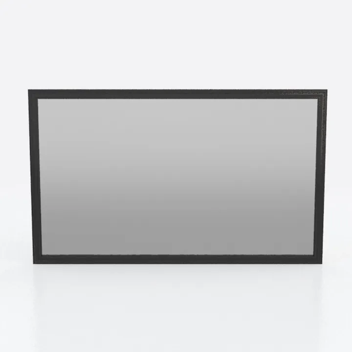 Sheffield 58 in. W x 33 in. H Framed Wall Mirror in Dark Gray