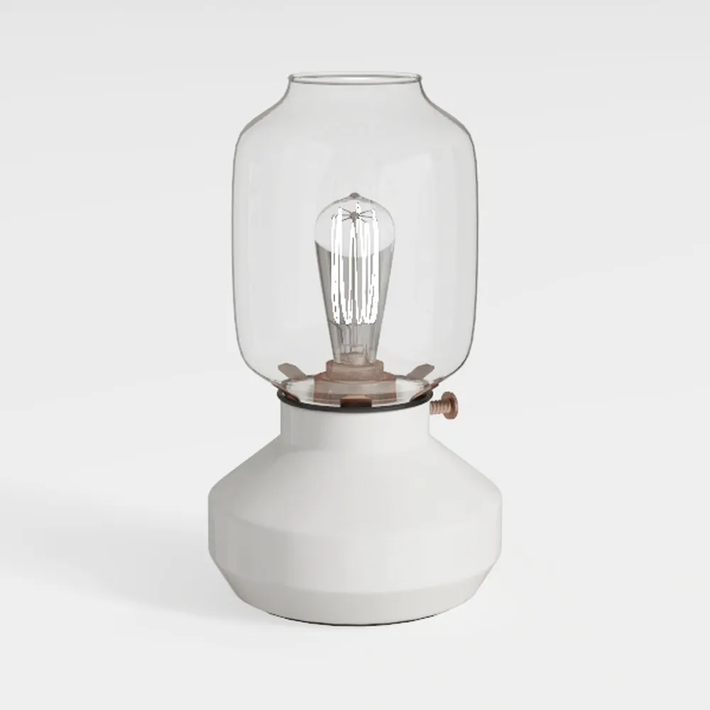 Nourison 23" Rust Orange Ceramic Pot Table Lamp