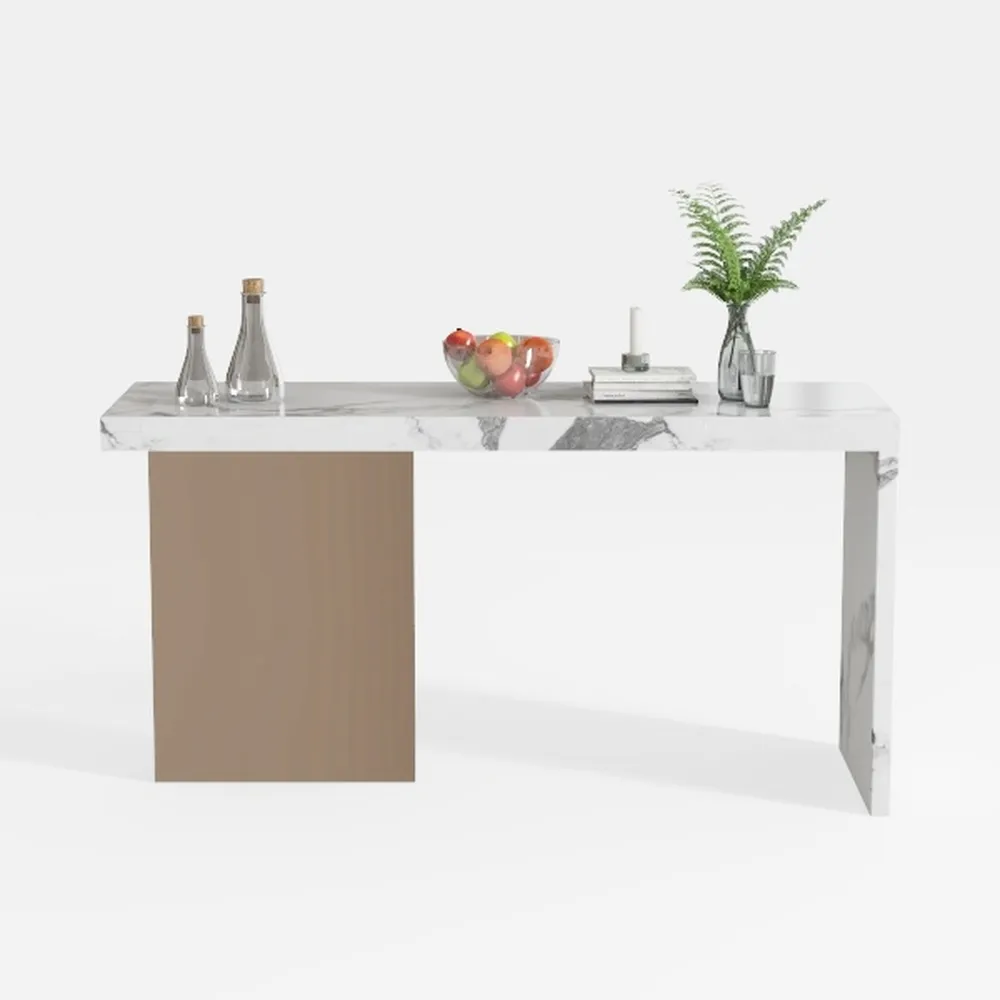 FurnitureR Computer Desk with Metal Frame 47.2 inc