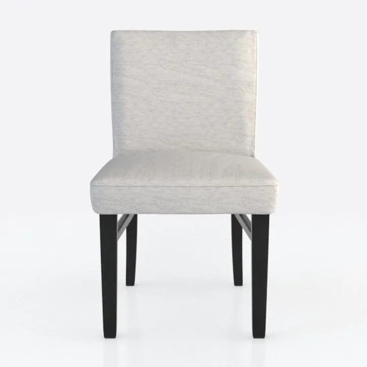 Minimalist Fabric Upholstered Dining Chair 3D Model