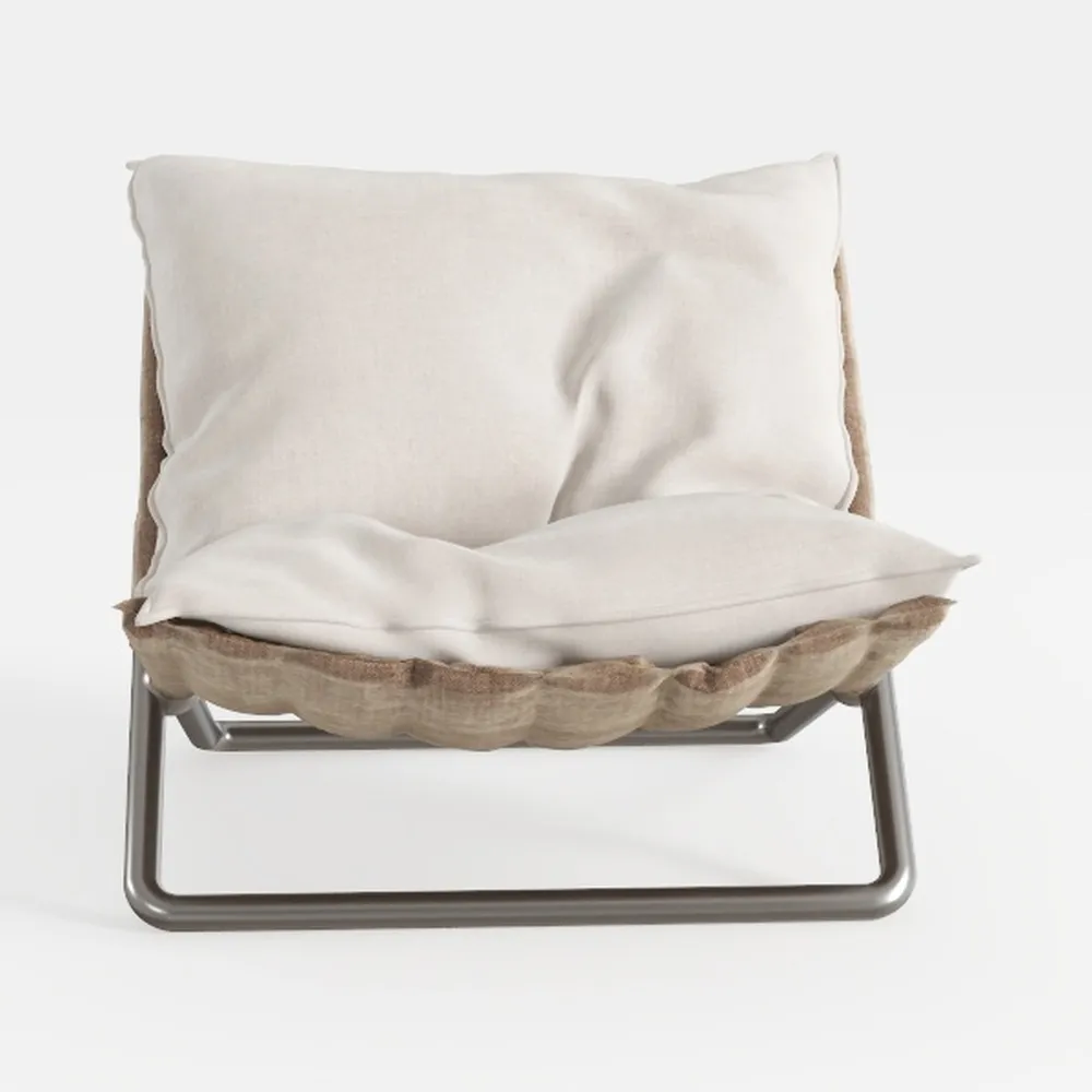 Folding Saucer Chair, Comfy Faux-Fur Reading Chair
