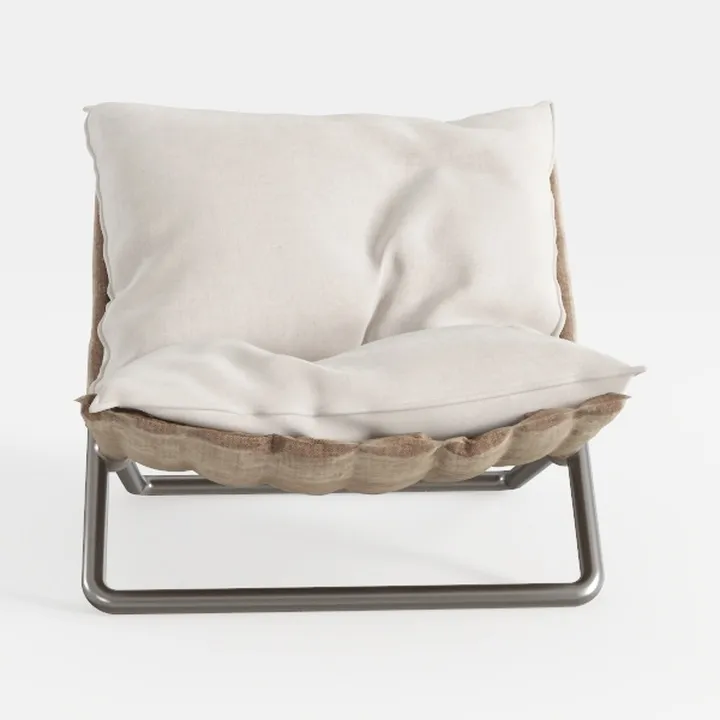 Folding Saucer Chair, Comfy Faux-Fur Reading Chair