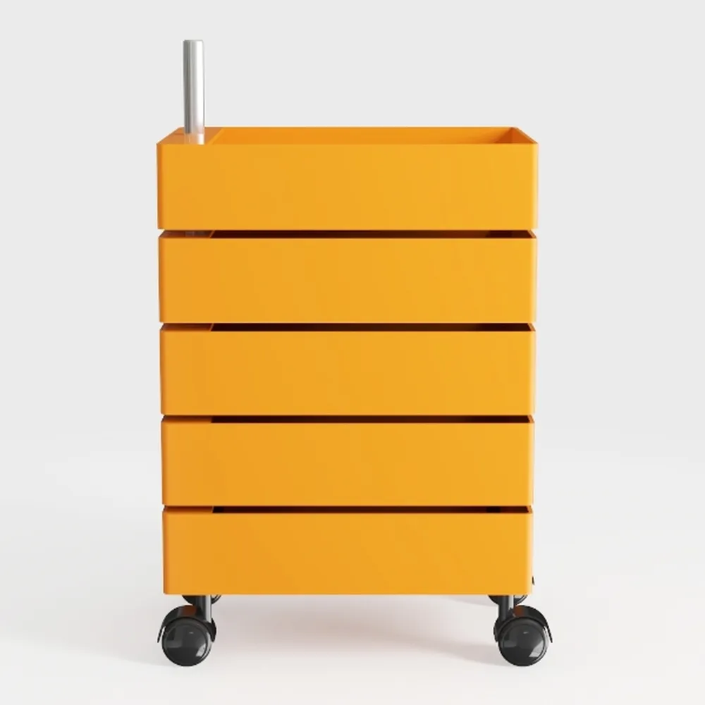 Nightstand Rotating Locker Movable Bedside Table