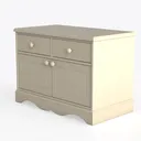 Wooden Storage Cabinet - Buffet with Storage Left 45 Degree View