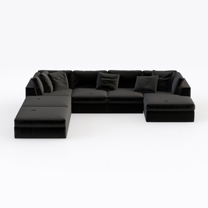 135" U-Shape Cloud Couch, Modern Modular Sectional