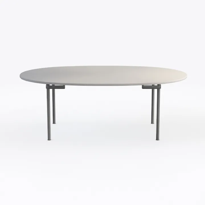 Off-White Round Steel Patio Outdoor End Table, Wea