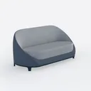 Moe's Home Collection Bria Sofa Fabric Blue Right 45 Degree View
