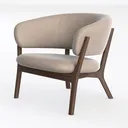 ENZO Dining Chair, Modern Upholstered Performance Left 45 Degree View