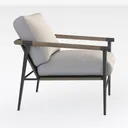 Yaheetech Accent Chair, Modern Vanity Chair Right 45 Degree View