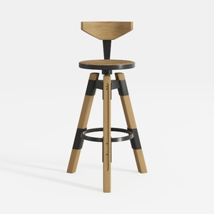 Mountain Lodge Wood and Metal Bar Stool 42.0 in. H