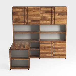 QVK L Shaped Executive Desk, Modern Corner Compute