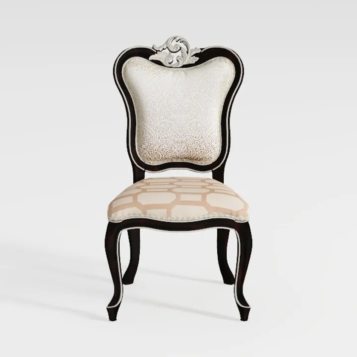 Baxton Studio Dion Chair, One Size, Cream/Wenge Br
