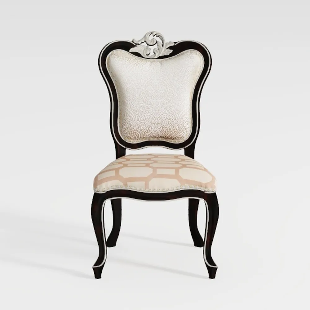 Baxton Studio Dion Chair, One Size, Cream/Wenge Br