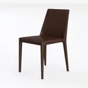 Modern Saddle Leather Dining Chairs, with Left 45 Degree View
