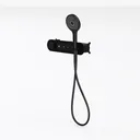 Minimalist Matte Black Wall Mounted Handheld Shower System 3D Model Left 45 Degree View