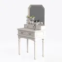 18.50 in W x 33.75 in D x 17.16 in H, Bath Vanity  Left 45 Degree View