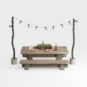 Open-air Cafe-dining set.max