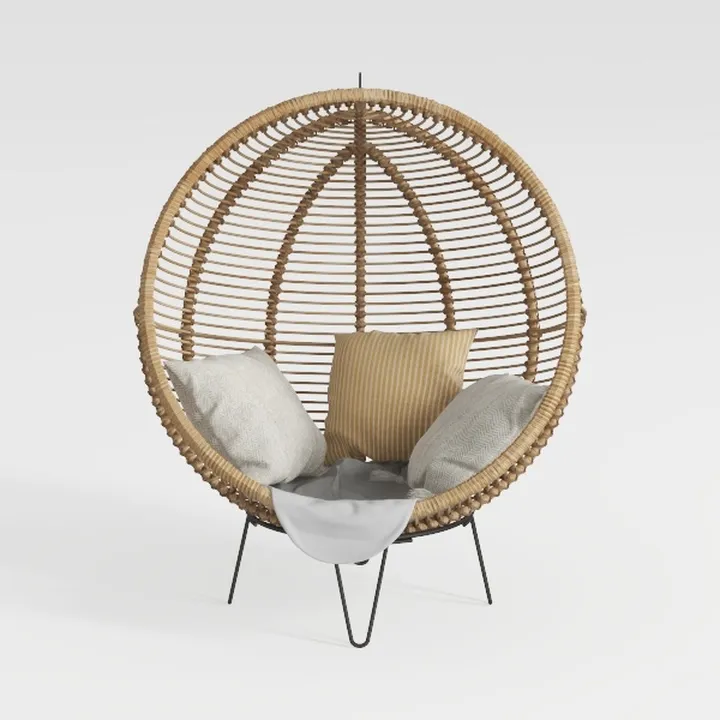 Oversized Wicker Egg Chair Outdoor Indoor Rattan