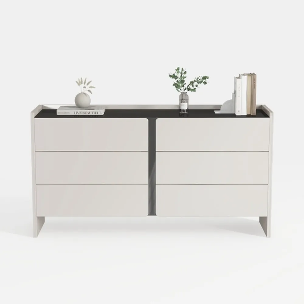 TaoHFE 6 Drawer Dresser for Bedroom Modern White