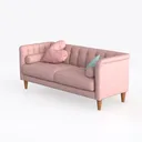 QHITTY Chesterfield Sofa, Modern 3 Seater Accent Left 45 Degree View