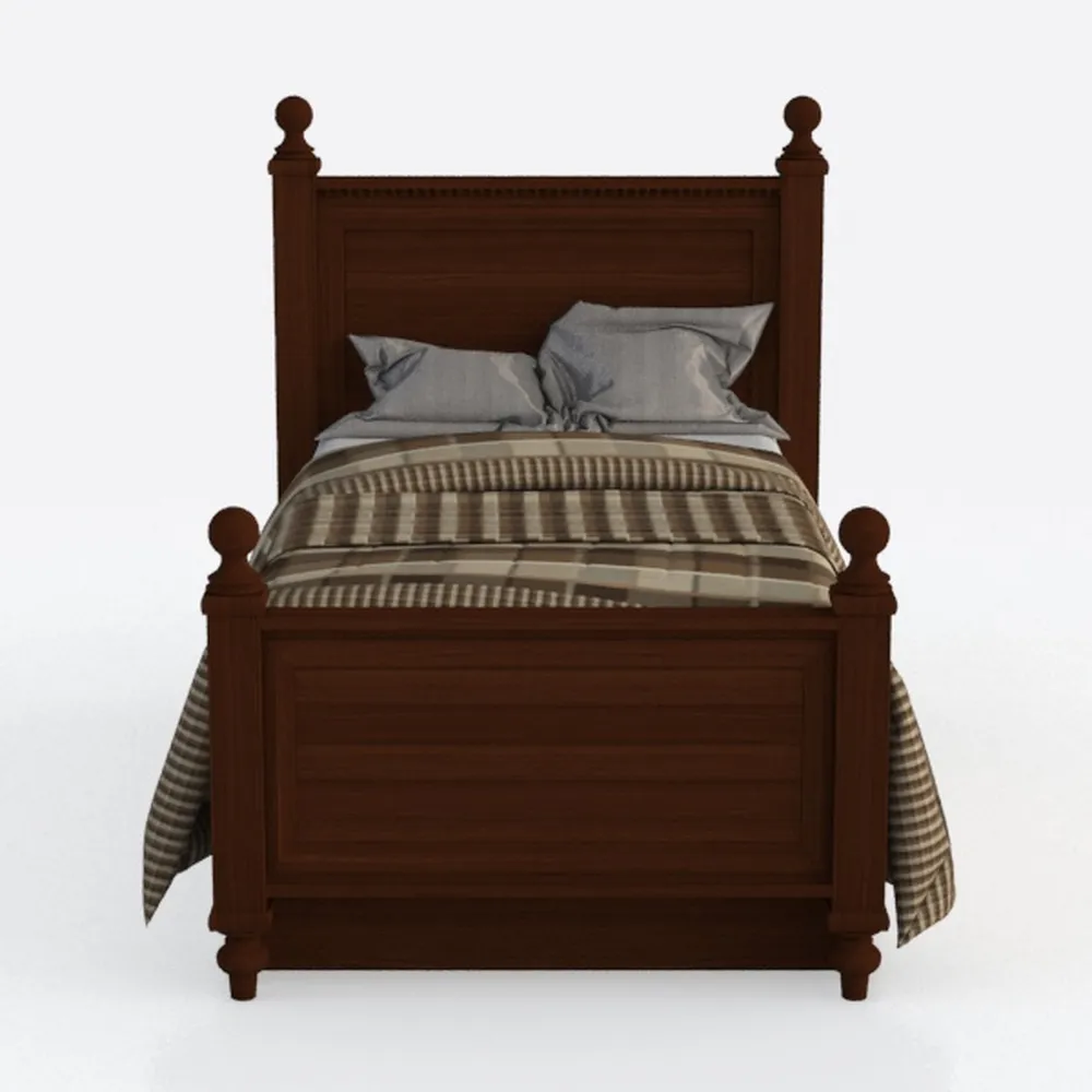 HomeStock French Flair Platform Bed in Elegant Fin
