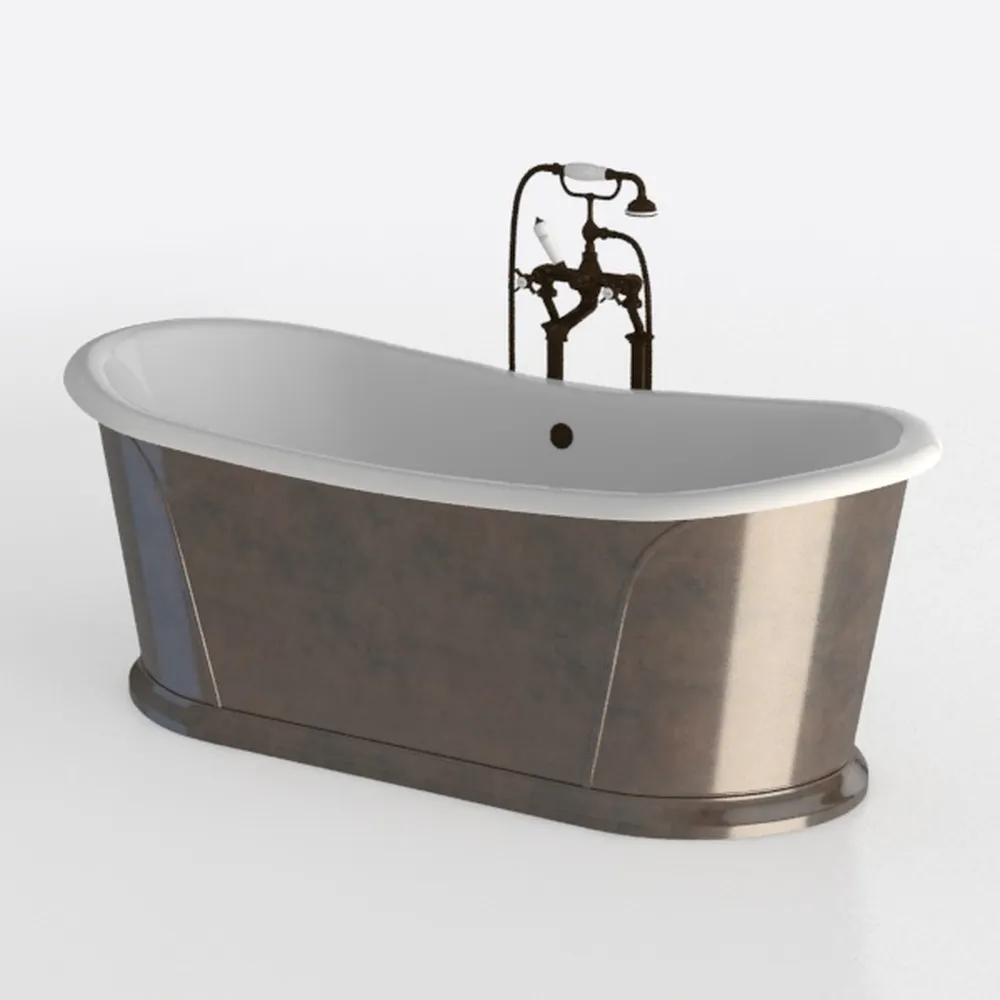 Free-standing wooden skirt for bathtub 6059, 70"W