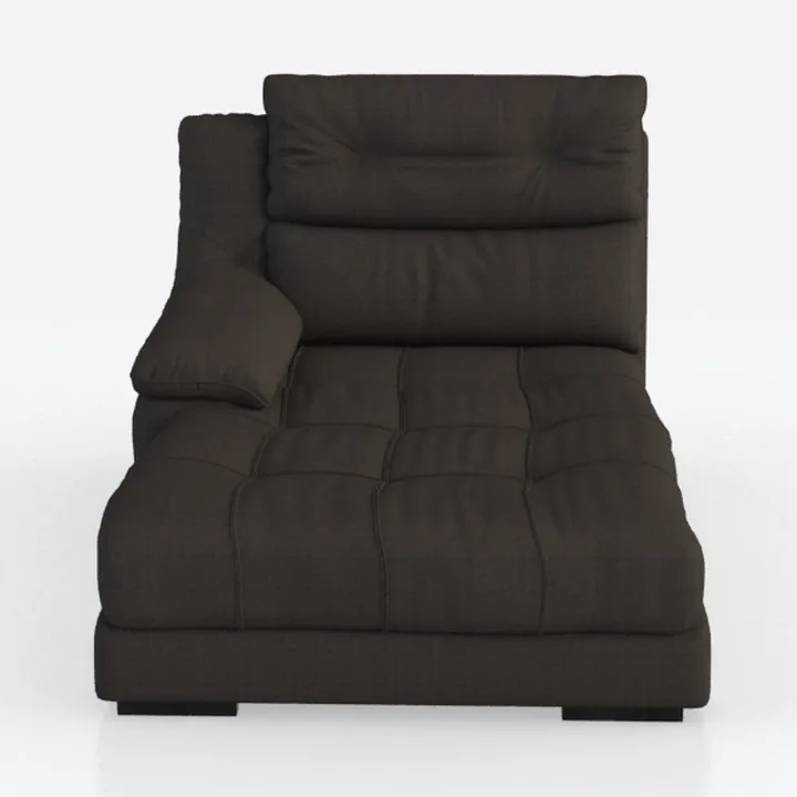Minimalist Dark Fabric Chaise Lounge Lounge Chair 3D Model
