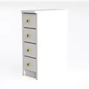 GiftGo Narrow Dresser Cabinet Vertical Slim Left 45 Degree View