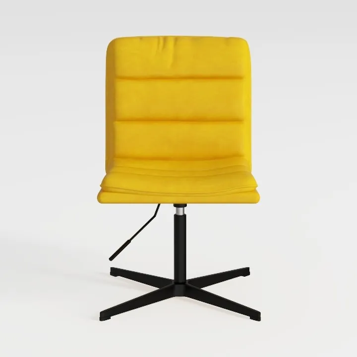 Modern Yellow Fabric Upholstered Adjustable Office Chair 3D Model