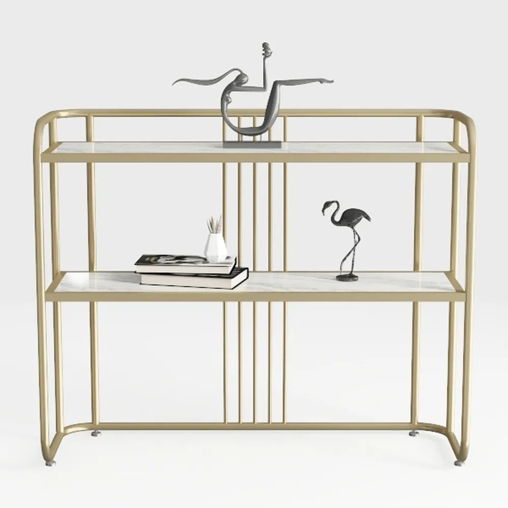 Ciel 24.02 in. W x 5.98 in. D Gold Metal Accent Sh